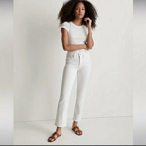 Madewell Women's Crisp White Ankle Jeans